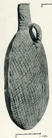 FLASK (CYPRIOT, BRONZE AGE, WHITE PAINTED)