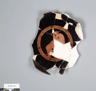 Terracotta fragment of a kylix (drinking cup)