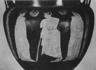 KRATER, COLUMN (ATHENIAN, RED-FIGURE)