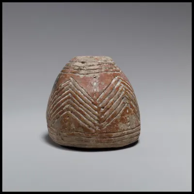 Terracotta conical-hemispherical spindle-whorl with flat base