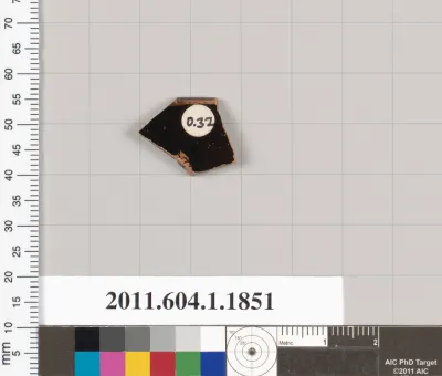 Terracotta rim fragment of a kylix (drinking cup)