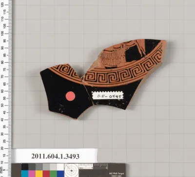 Terracotta fragment of a kylix (drinking cup)