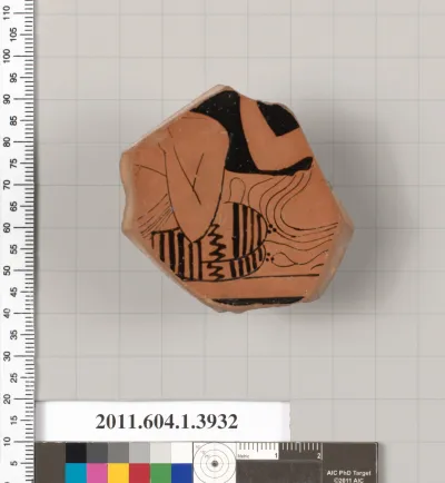 Terracotta fragment of a kylix (drinking cup)