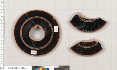 Terracotta fragments of kylikes (drinking cups)