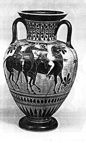 AMPHORA, NECK (ATHENIAN, BLACK-FIGURE)
