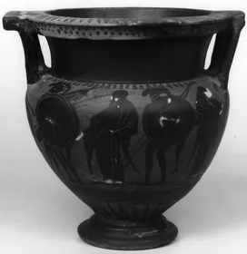 KRATER, COLUMN (ATHENIAN, BLACK-FIGURE)