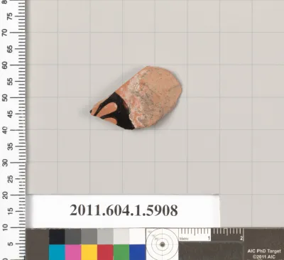 Terracotta fragment of a kylix (drinking cup)