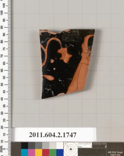 Terracotta rim fragment of a skyphos (deep drinking cup)