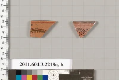Terracotta rim fragments of kylikes (drinking cups)