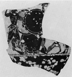 LEKYTHOS, FRAGMENT (ATHENIAN, BLACK-FIGURE)