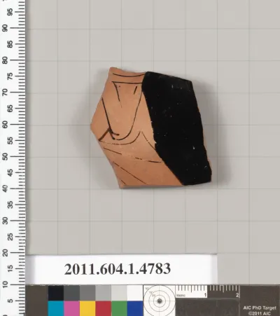 Terracotta fragment of a kylix (drinking cup)