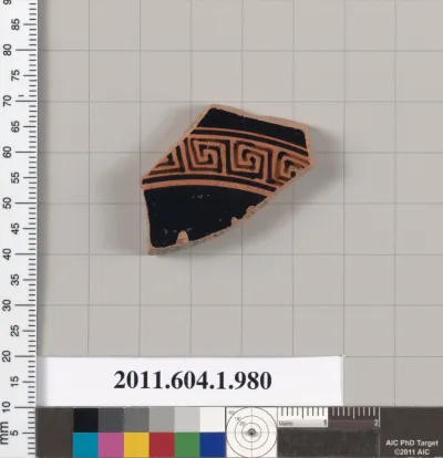 Terracotta fragment of a kylix (drinking cup)