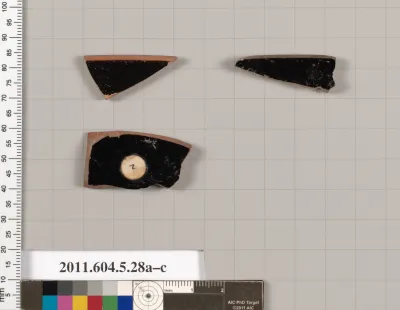 Terracotta fragments of kylikes (drinking cups)