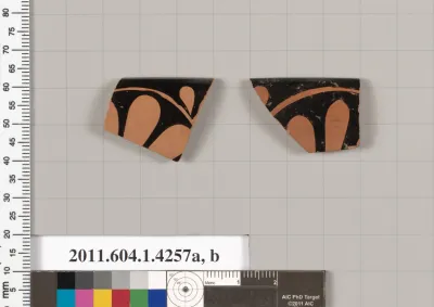 Terracotta rim fragments of kylikes (drinking cups)
