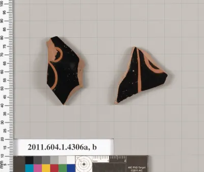 Terracotta fragments of kylikes (drinking cups)