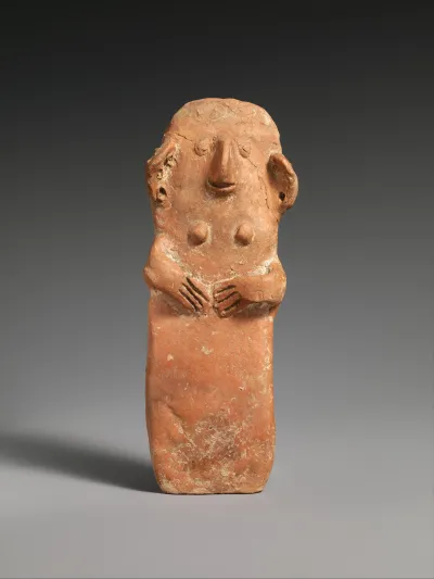 Terracotta plank-shaped figurine