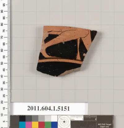 Terracotta fragment of a kylix (drinking cup)