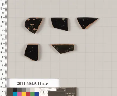 Terracotta rim fragments of kylikes (drinking cups)