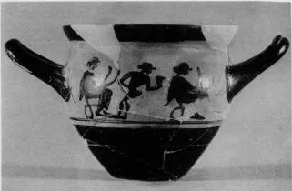 SKYPHOS (BOEOTIAN, SILHOUETTE)