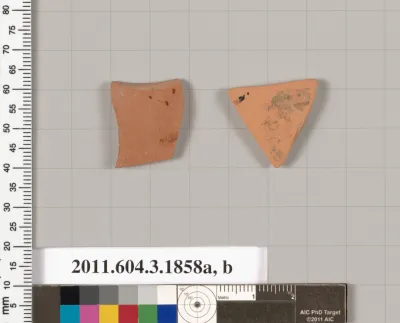 Terracotta fragments of kylikes: Band or lip cups (drinking cups)