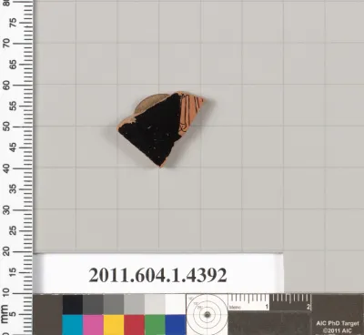 Terracotta fragment of a kylix (drinking cup)