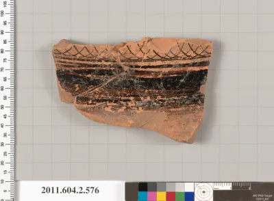 Terracotta fragment of a column-krater (bowl for mixing wine and water)