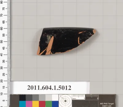 Terracotta rim fragment of a kylix (drinking cup)