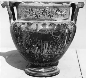 KRATER, COLUMN (ATHENIAN, BLACK-FIGURE)