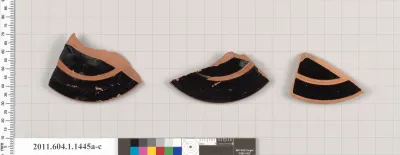 Terracotta fragments of kylikes (drinking cups)