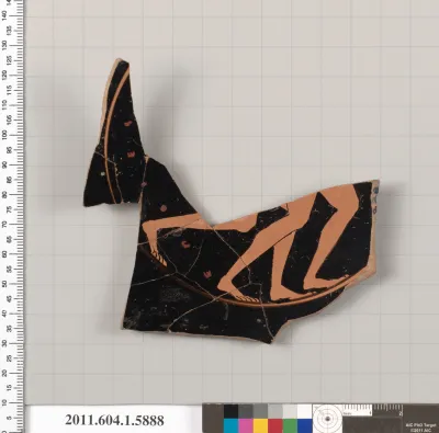 Terracotta fragment of a kylix (drinking cup)