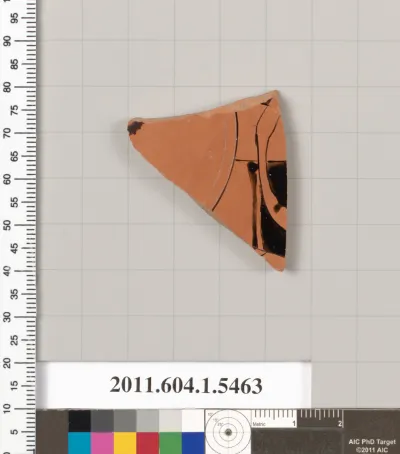 Terracotta fragment of a kylix (drinking cup)