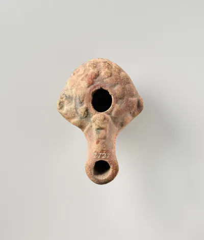 Terracotta oil lamp