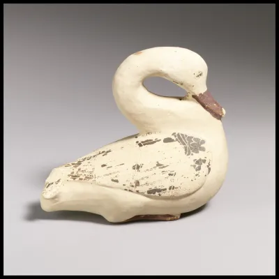 Terracotta vase in the form of a swan