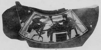 HYDRIA, FRAGMENT (ATHENIAN, BLACK-FIGURE)