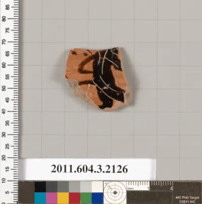 Terracotta rim fragment of a kylix (drinking cup)