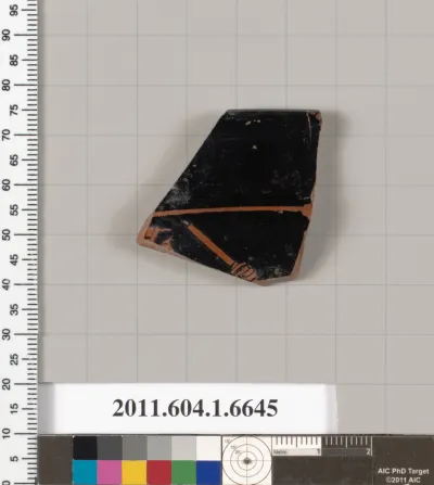 Terracotta rim fragment of a kylix (drinking cup)