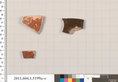 Terracotta fragments of kylikes (drinking cups)