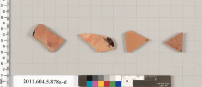 Terracotta fragments of kylikes (drinking cups)