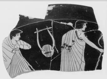 CUP C, FRAGMENTS (ATHENIAN, RED-FIGURE)