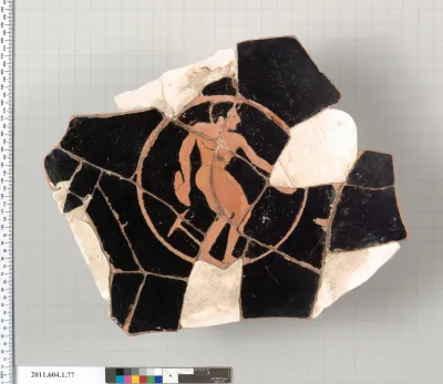 Terracotta fragments of a kylix (drinking cup)