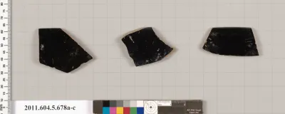 Terracotta rim fragments of kylikes (drinking cups)