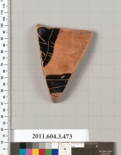 Terracotta fragment of a Panathenaic prize amphora?
