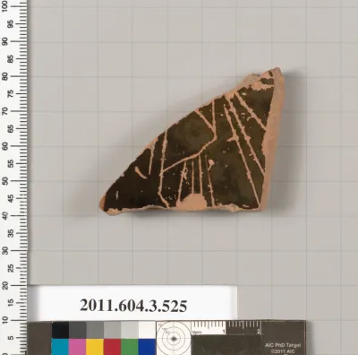 Terracotta fragment of a column-krater (bowl for mixing wine and water) or a calyx-krater (bowl for mixing wine and water)?