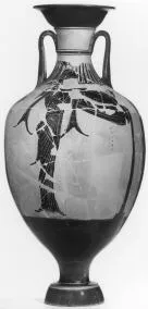 AMPHORA, PANATHENAIC PRIZE (ATHENIAN, BLACK-FIGURE)