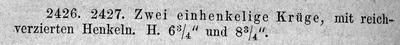 Einhenkliger Krug mit reich verziertem Henkel (modern)