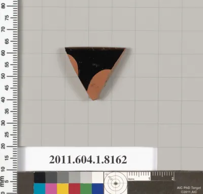 Terracotta rim fragment of a kylix (drinking cup)