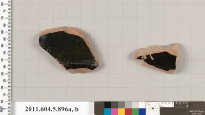 Terracotta fragments of kylikes (drinking cups)