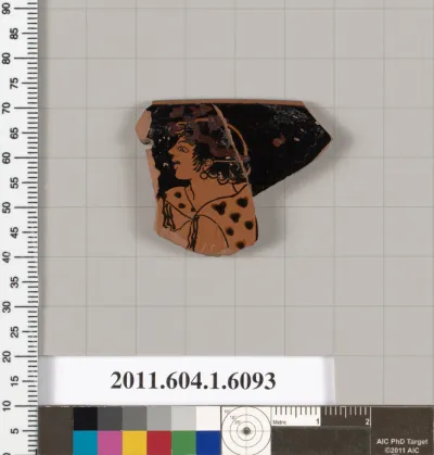 Terracotta rim fragment of a kylix (drinking cup)
