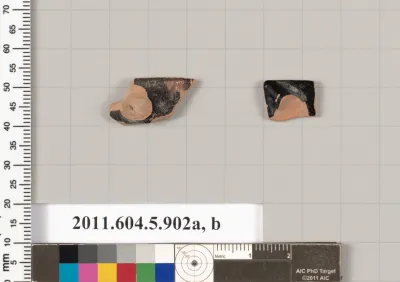 Terracotta fragments of kylikes (drinking cups)