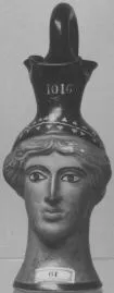 FIGURE VASE, OINOCHOE (ATHENIAN, RED-FIGURE)